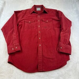 Outdoor‎ Exchange Men's Red Fleece Long Sleeve Button Up Shirt Tall L